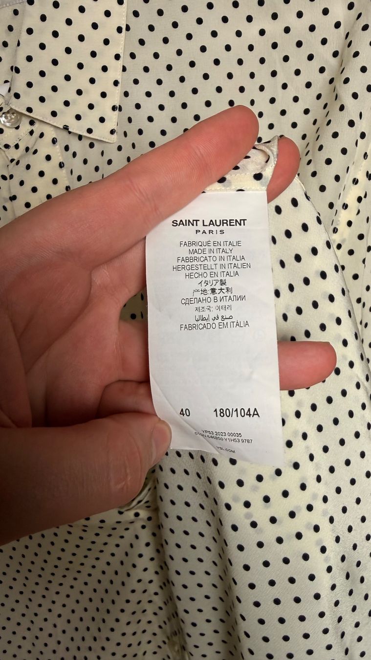 Saint Laurent Chemises: Saint Laurent Punkte creme – Neuf (Voir description) à Burgdorf par ime_f9f6 5