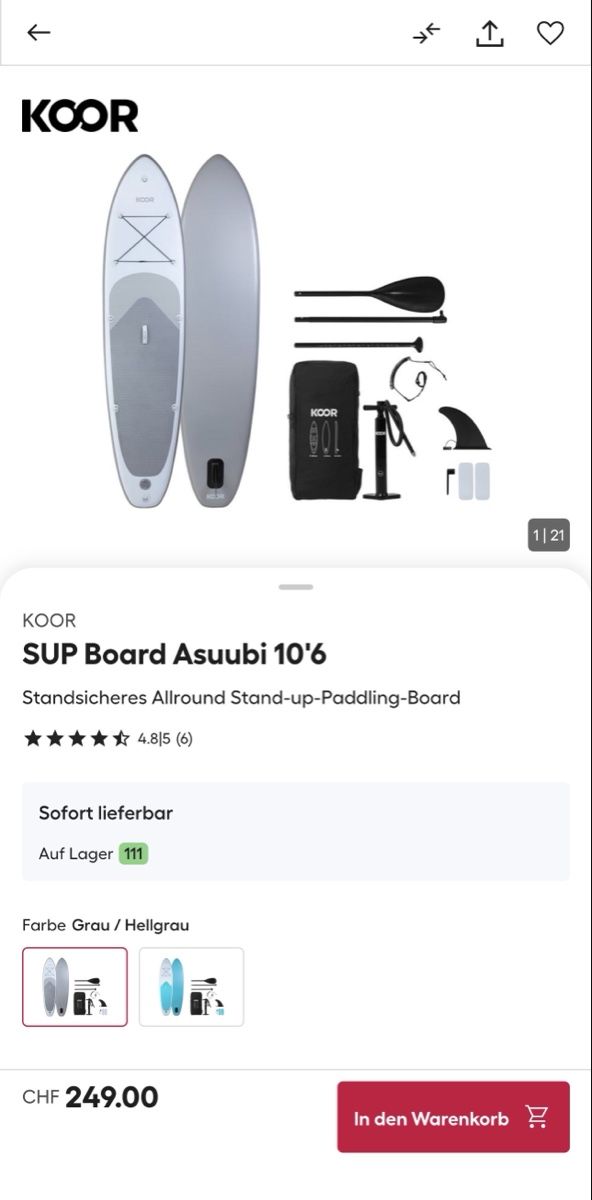 Planches de surf: KOOR SUP Board Asuubi 10'6 – D'occasion à Kaltbrunn par Bongobob27 3