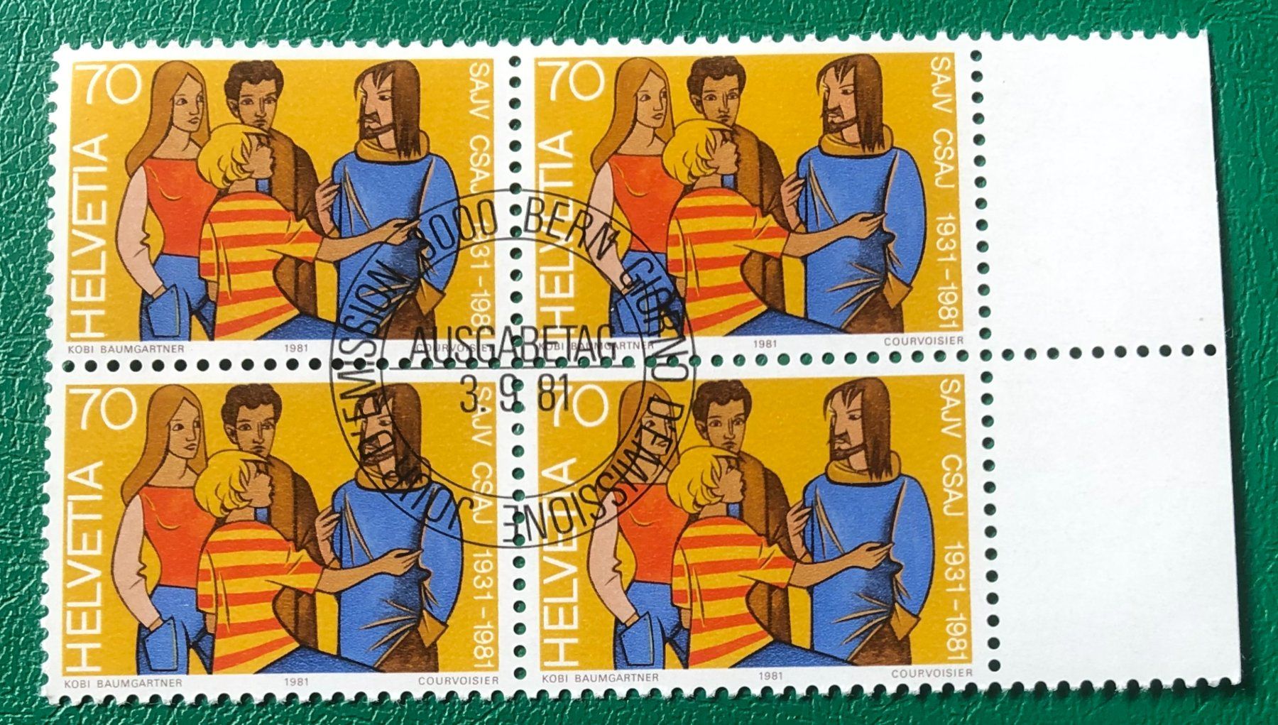 Alle Briefmarken: 4 er Block Nr. 658 mit ETStempel Bern – Gebraucht aus Aarau von Billa007