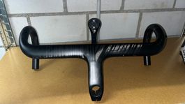 Carbon Rennrad Lenker-Vorbau Einheit schwarz gebraucht