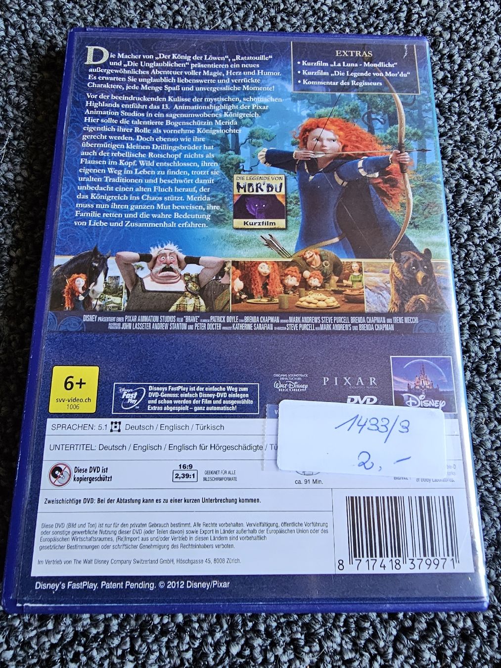 Tutti i DVDs: Disney Pixar Merida (21004) – Usato da Ruswil venduto da jan_bxl5 1