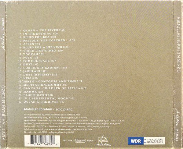 CD: Dollar Brand - Abdullah Ibrahim - SENZO – Usato da Unterbäch VS venduto da soqun 2