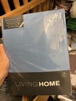 LIVING HOME Premium-Fixleintuch – Stahlblau – 90–100 × 200–2
