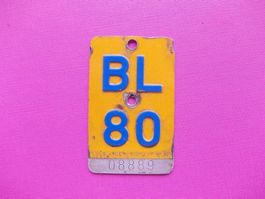 Velonummer/Mofanummer/Töfflinummer BL 80