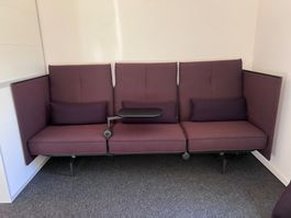Vitra Soft work 3er Sessel - aubergine - occasion, neuwertig