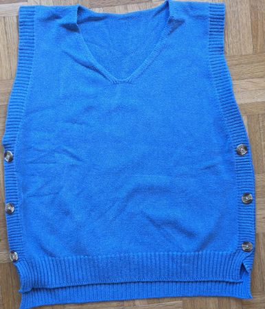 Pull Sans Manche bleu XL