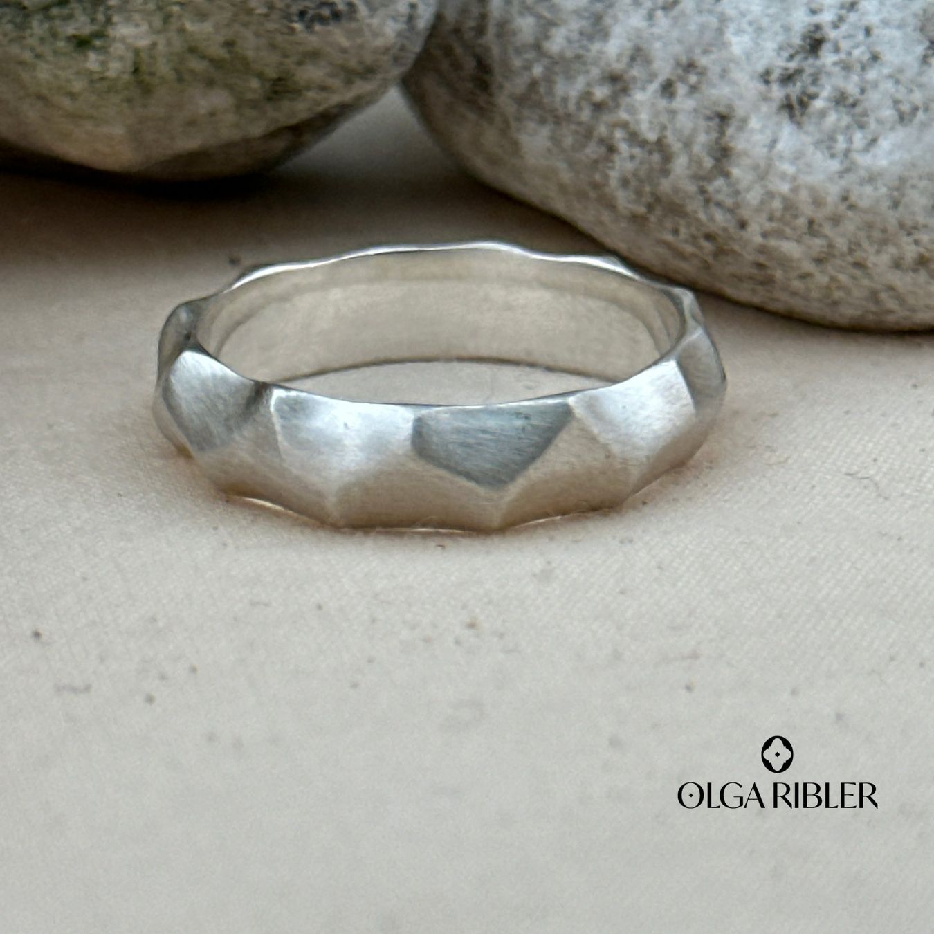 Olga Ribler Bagues: Silber Ring 925 matt  Grösse 59 – Neuf (Voir description) à Luzern par Schmuckoutlet 6