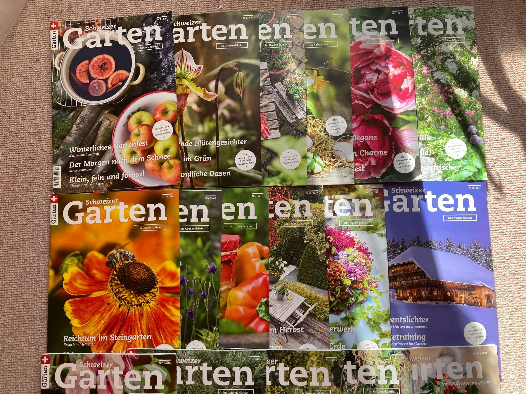 Riviste & Magazine: 17 Hefte Schweizer Garten, Jahr 2017 komplett – Usato da Lütisburg venduto da wiesenpippau