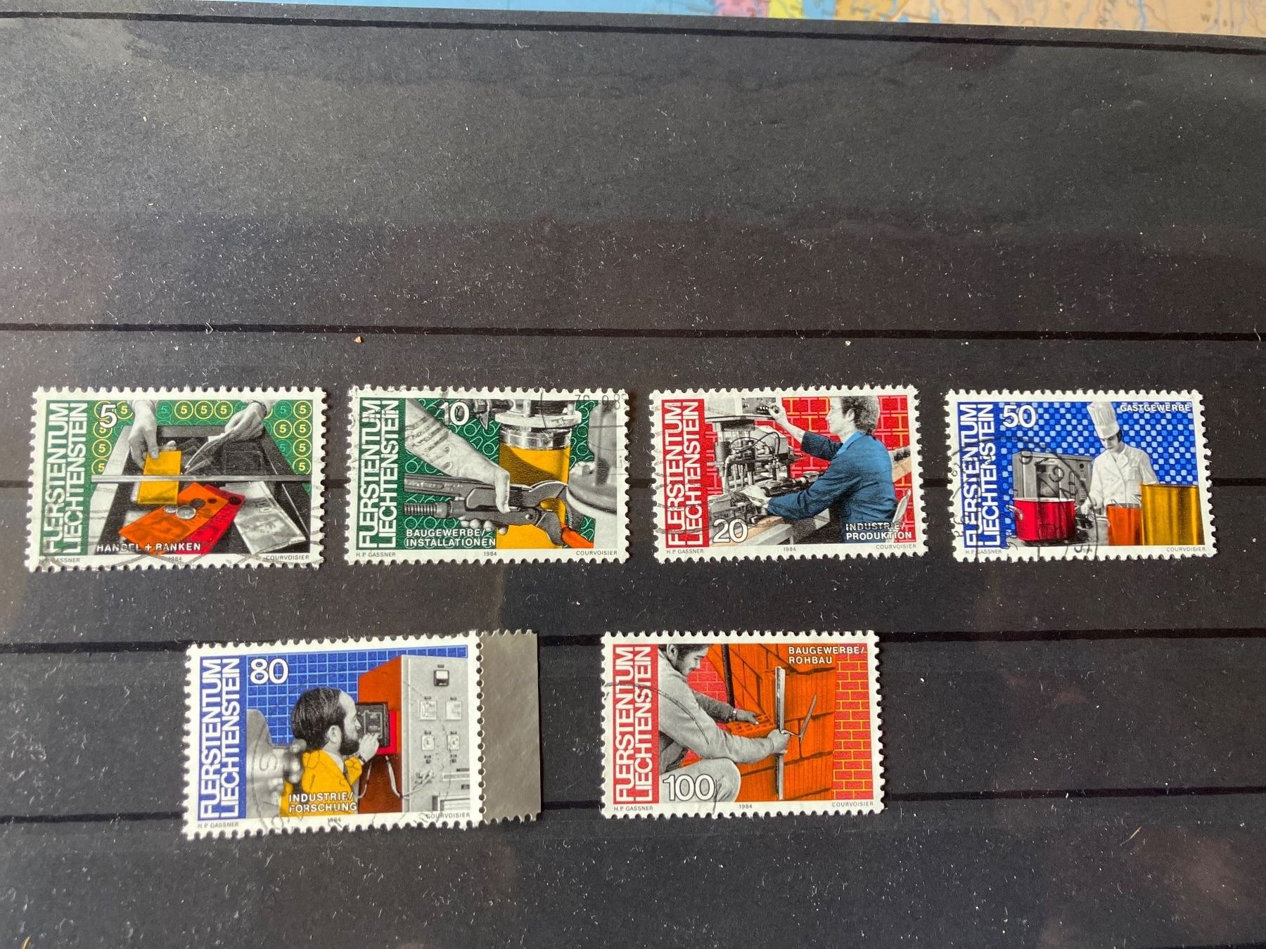 Alle Briefmarken: 1984 FL Freimarken Mensch und Arbeit – Gebraucht aus Cunter von Bicasi58