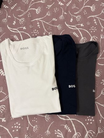 3 BOSS T-Shirts Herren Grösse L weiss blau grau neu!