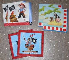 3 Piraten Servietten (je 2 Stk.) zum Sammeln & Basteln (E1)