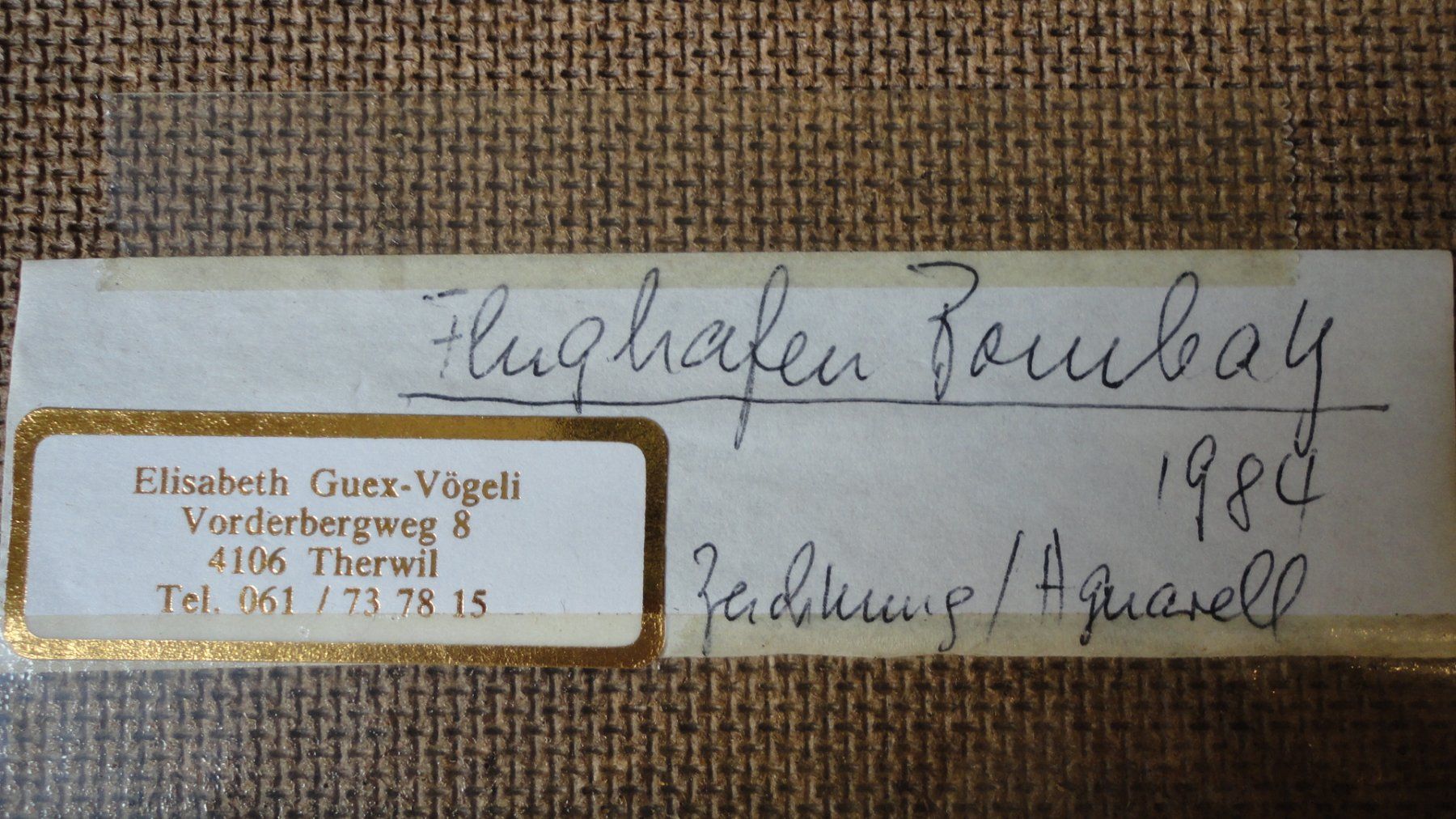 Dipinti: Guex Vögeli Elisabeth Aquarell – Nuovo (secondo la descrizione) da zurich venduto da Skauktion 3