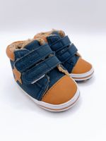 Scarpine calde invernali Blu Marrone taglia 3/6 mesi