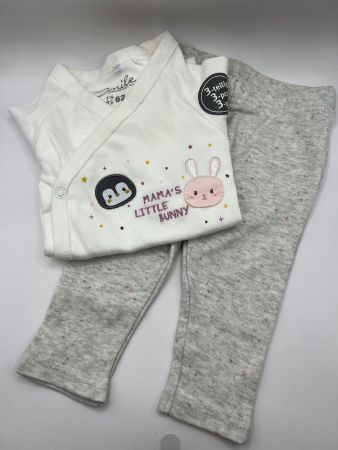 NEU 3teilig Body Anzug Strampler Hose 62 Baby