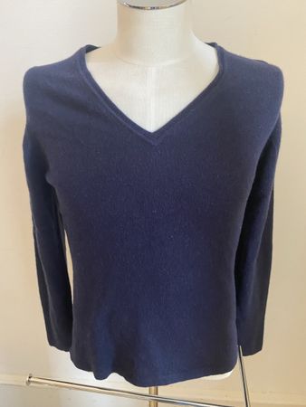 Johnstons Kaschmir Pullover, Grösse L, Dunkelblau, Top!