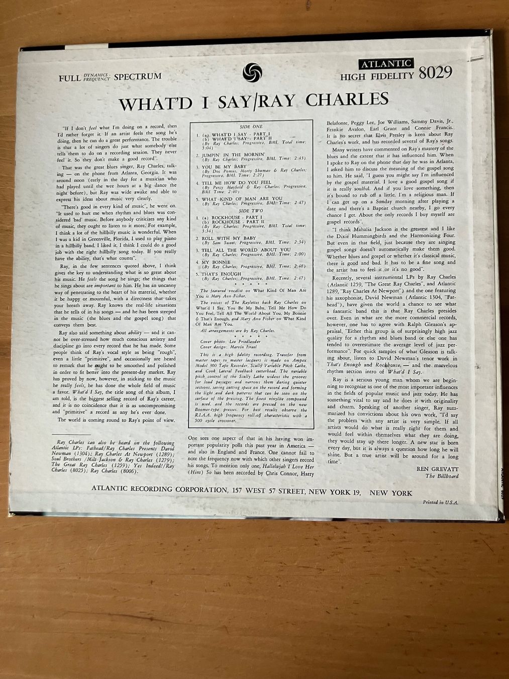 Vinyles: LP  Ray Charles, What'd I Say – D'occasion à winterthur par Grami1 1