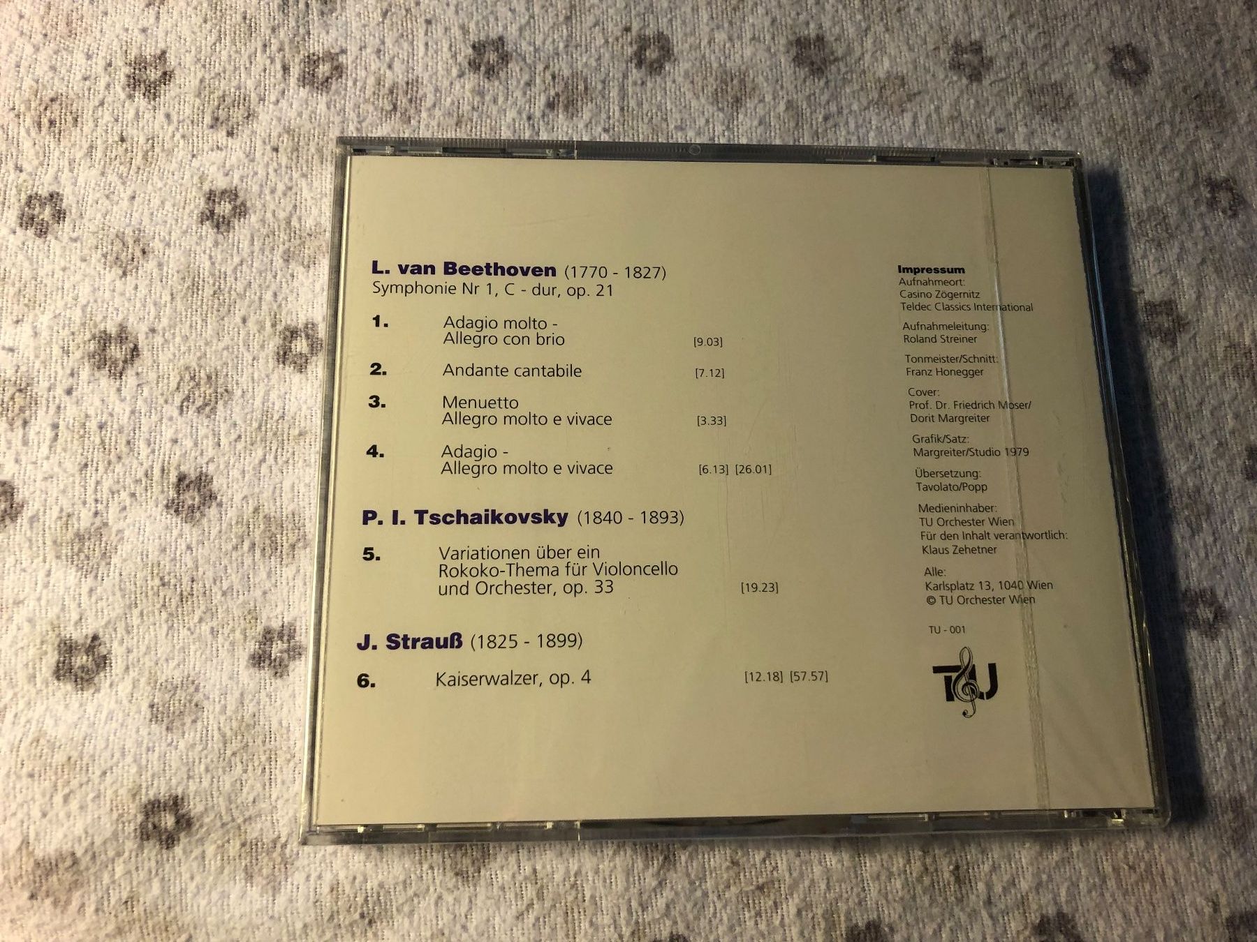 CDs: TU Orchester Wien - Beethoven, Tschaikowsky, Strauss CD – Neu und originalverpackt aus Schübelbach von Bemafaja 1
