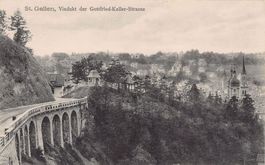 St. Gallen, Viadukt Gottfried-Keller-Strasse um 1915