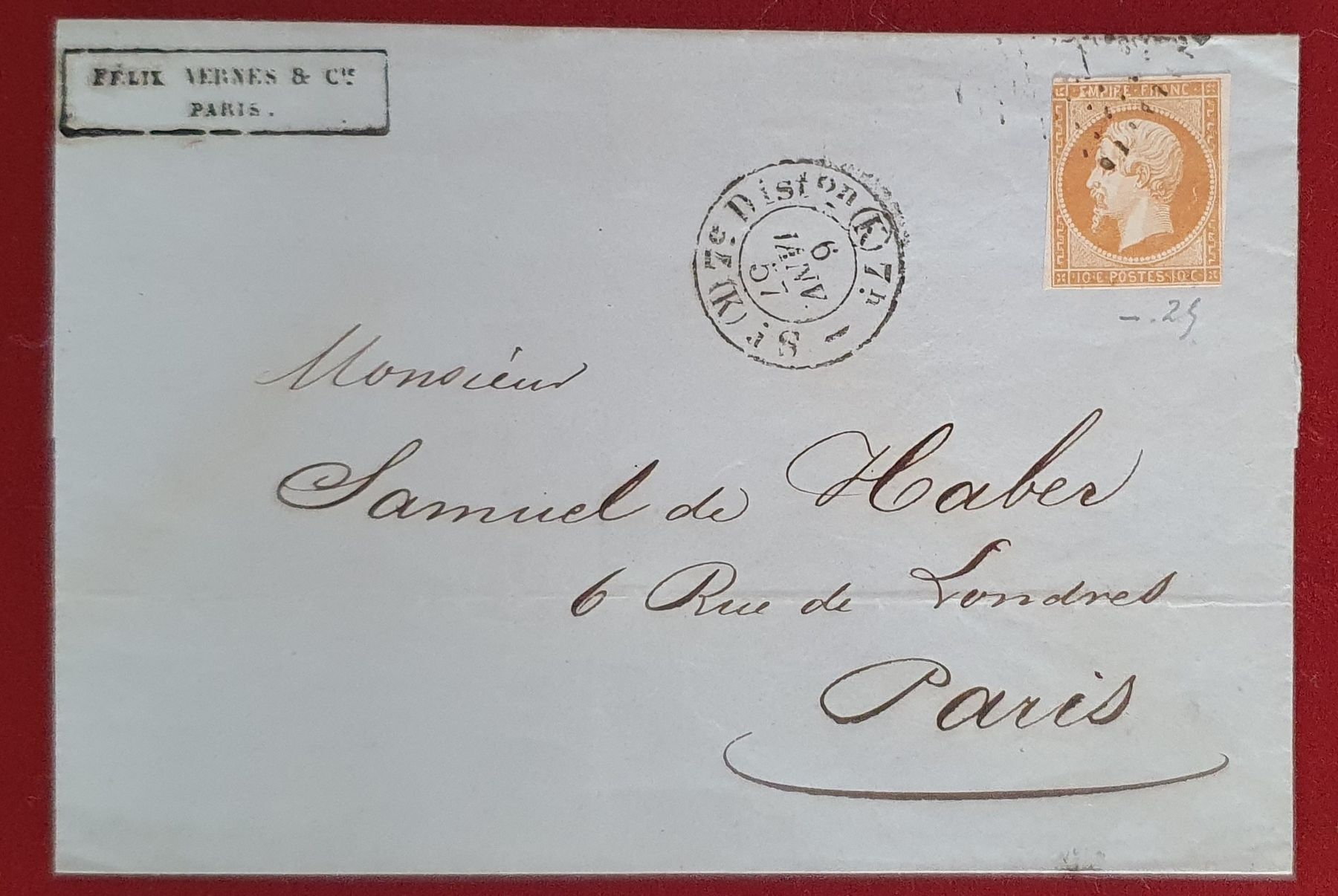 Tutti i francobolli: Frankreich - 7 Briefe ca. 1857 - 1874 – Usato da Kreuzlingen venduto da Rschweiz1 8