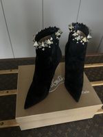 Louboutin So Kate Stiefeletten 37 Nieten Wildleder Schwarz