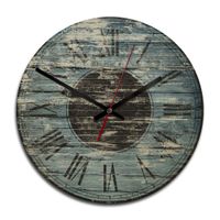 Holz-Wanduhr Vintage Alu-Zeiger Ø 28c (neu, UVP 52.90 Fr.)