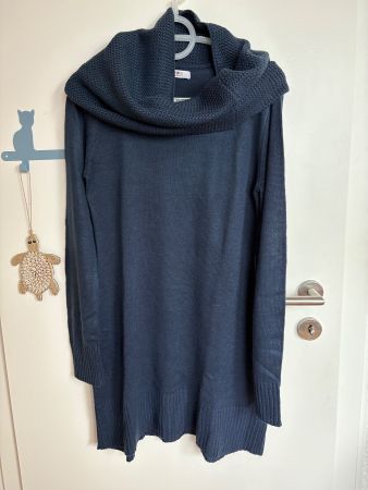 💙 Robe pull bleu marine à grand col – Flashlights – 36/38