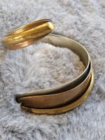 Vintage Messing Kupfer 3 Armreif, Armspange ca 1960