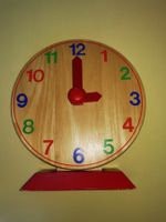 Horloge d'apprentissage en bois pour enfants jouet éducatif