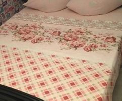 Parure de lit en coton 100% (housse de couette+drap+2taies)