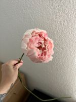 Künstliche Blume Rose pink Kunstblume Deko Einzelstück