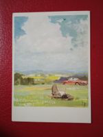 AK Kunst Victor Mundorff Mann Wiese Auto