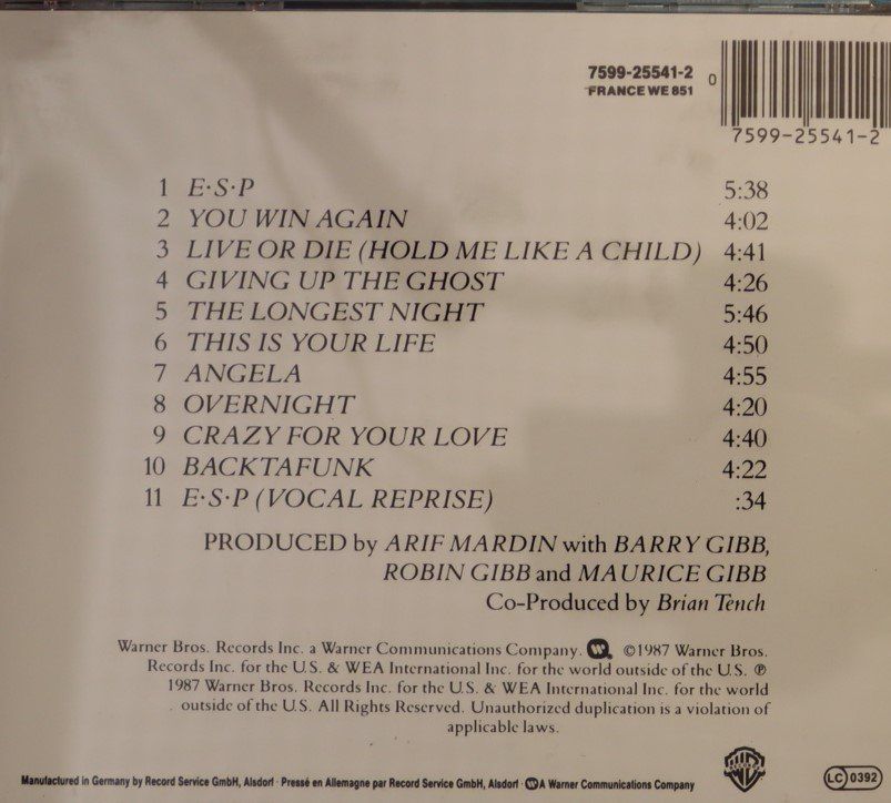 CD: Bee Gees – E.S.P. – Usato da Luzern venduto da CONTENTI 2