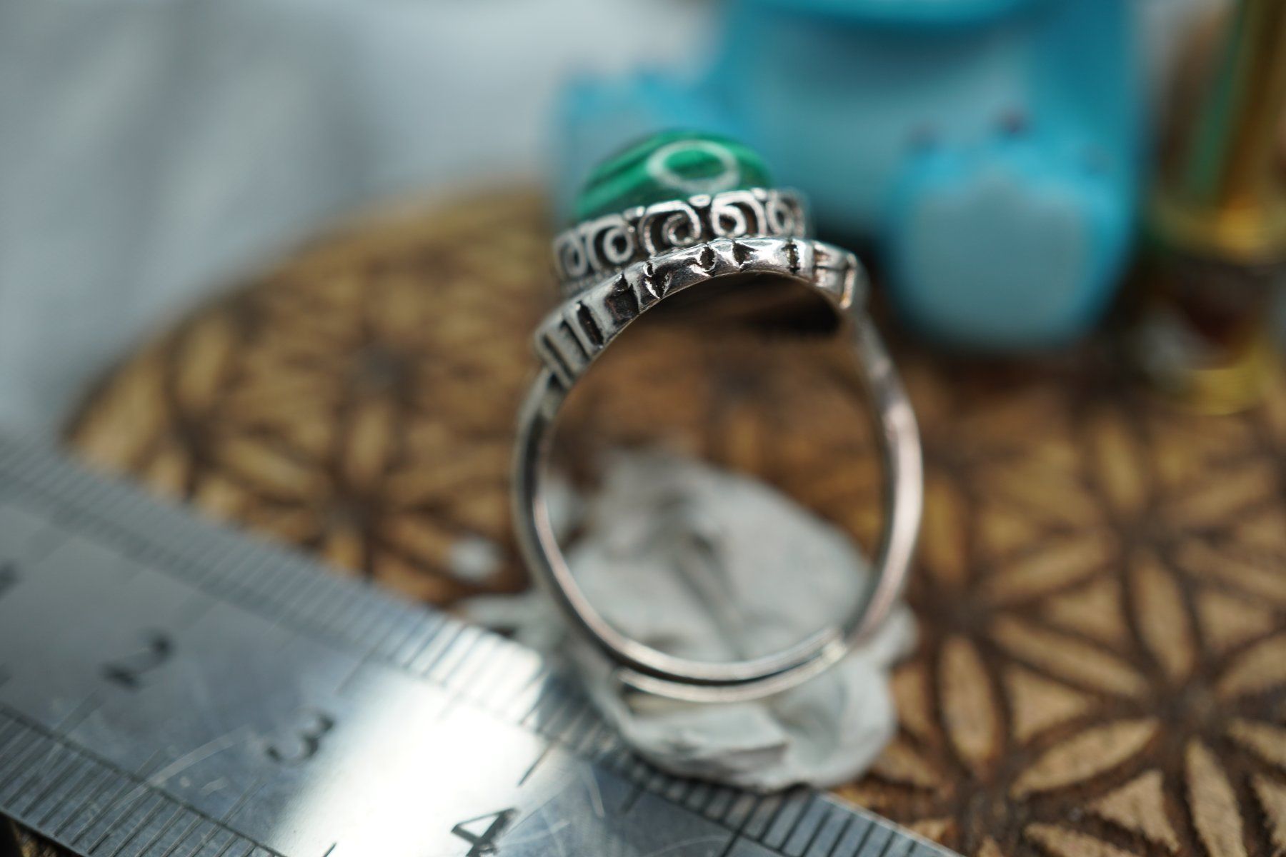 Minerali & Pietre curative: Malachit     ring Grösse  Variabel     (Räumung!) – Nuovo e nell'imballaggio originale da Eschenbach SG venduto da topstone 4