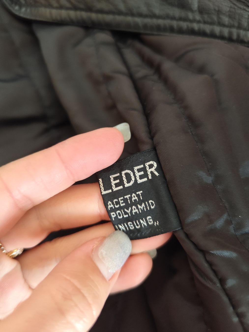 Cappotti: Vintage Black Leather Coat size unknown – Usato da Mägenwil venduto da VintageGirly 6
