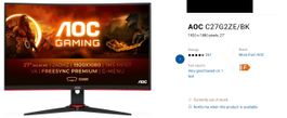 AOC Curved Gaming Monitor – DEFEKT / FÜR BASTLER (Dec 2022)