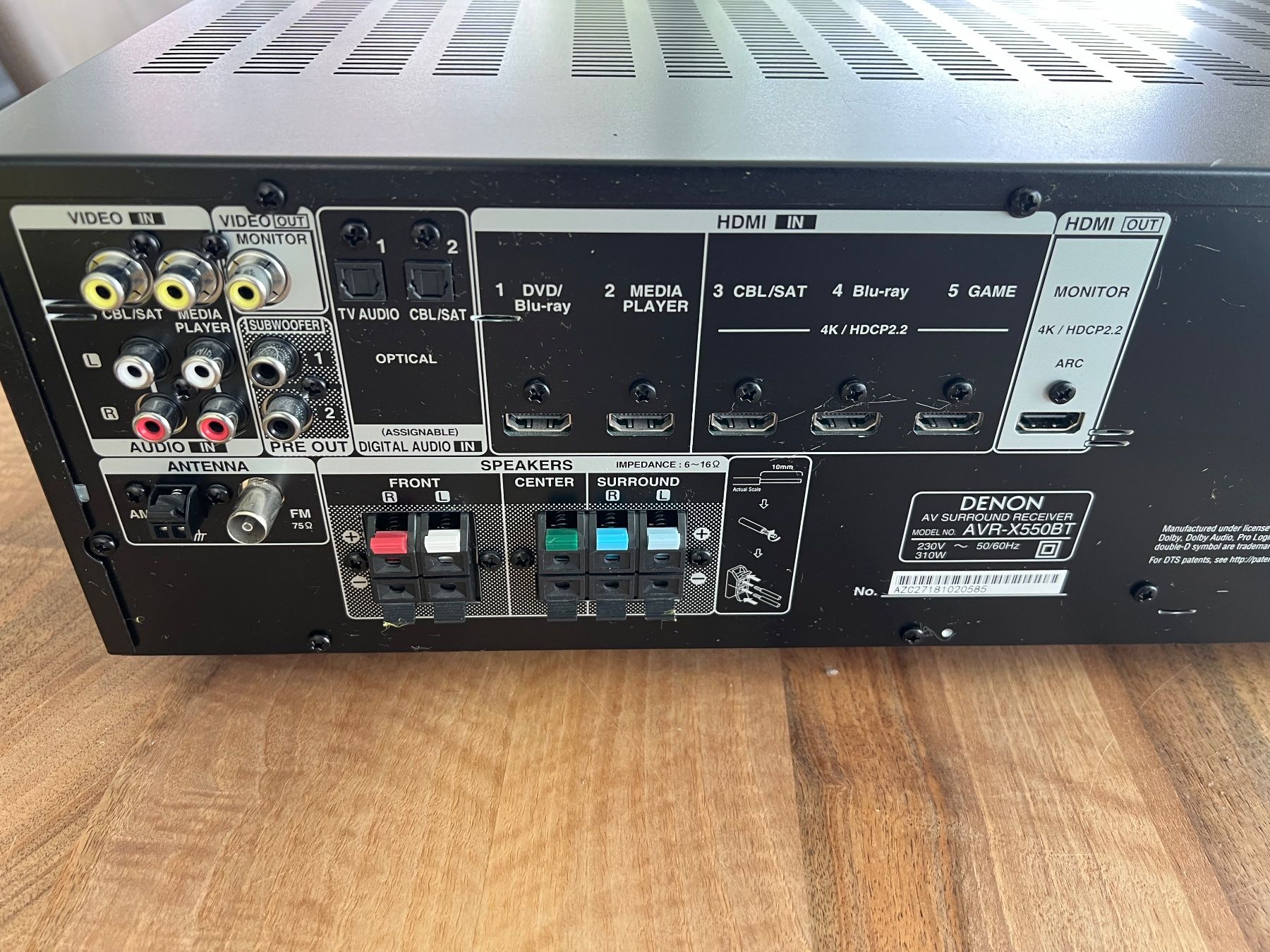 Denon Receiver: Denon AVR-X550BT AV-Receiver – Gebraucht aus Kehrsiten von Schori8 4