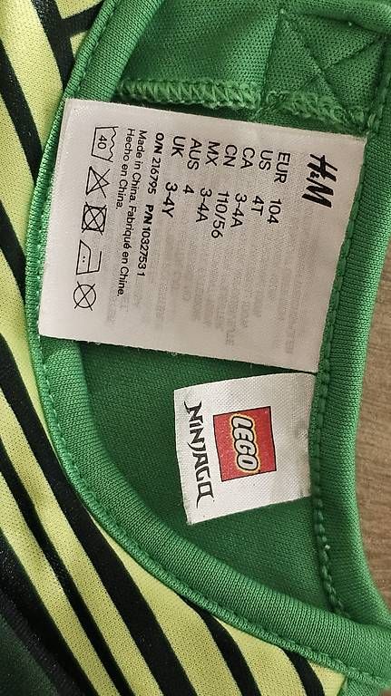 Costumi: Ninjago Lego Kostüm – Usato da Worb venduto da RFW 1