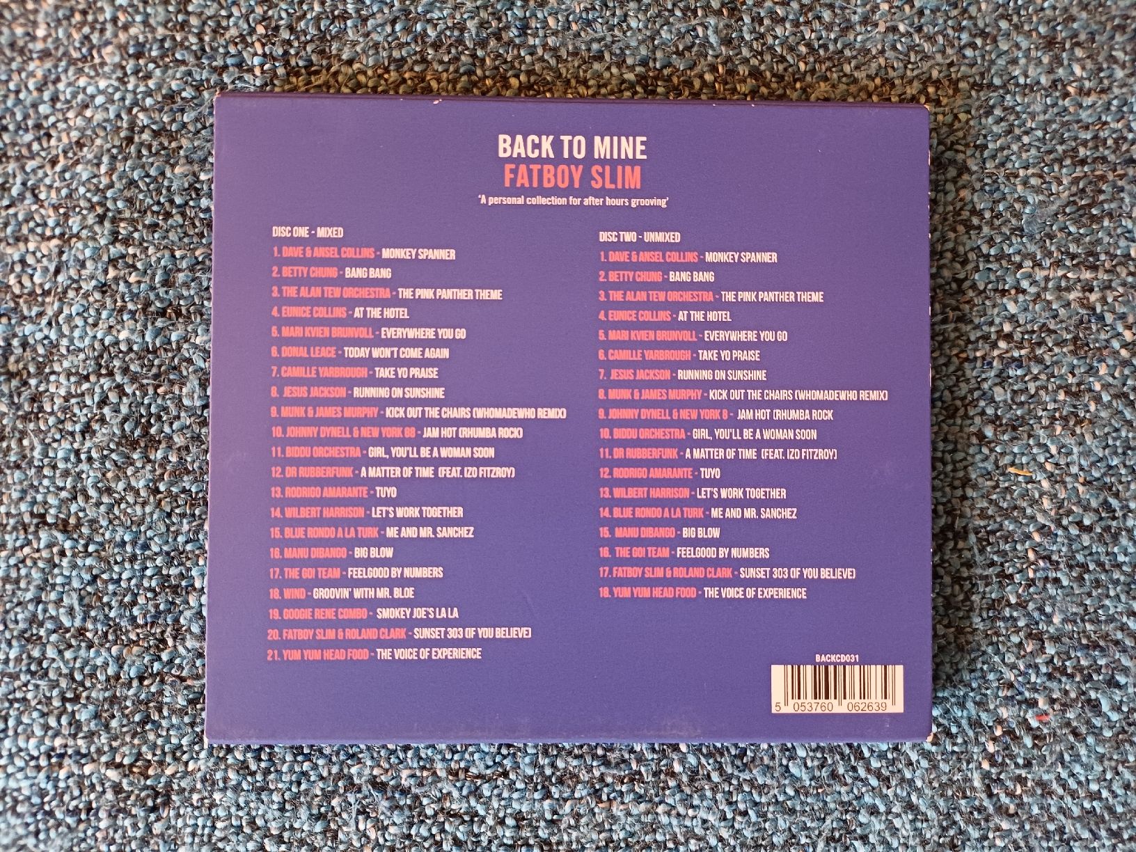 CDs: Fatboy Slim "Back to Mine" CDx2 neufs – Neu und originalverpackt aus Begnins von Drastic-Sound 1