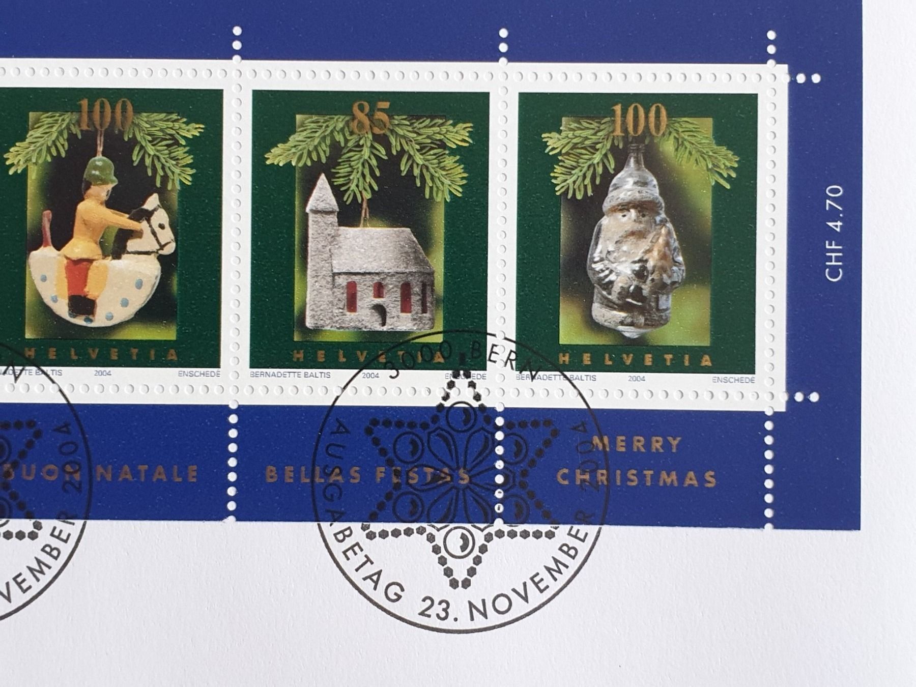 Tutti i francobolli: (151)   «Weihnachtsmarken 2004» – Usato da Schwarzhäusern venduto da Inot3 2