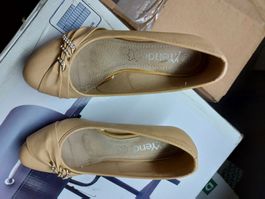 Scarpe beige pelle zeppa 37 belle