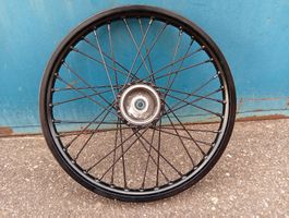 CNC Speichenfelgen occ. vorne in Schwarz für Puch Maxi