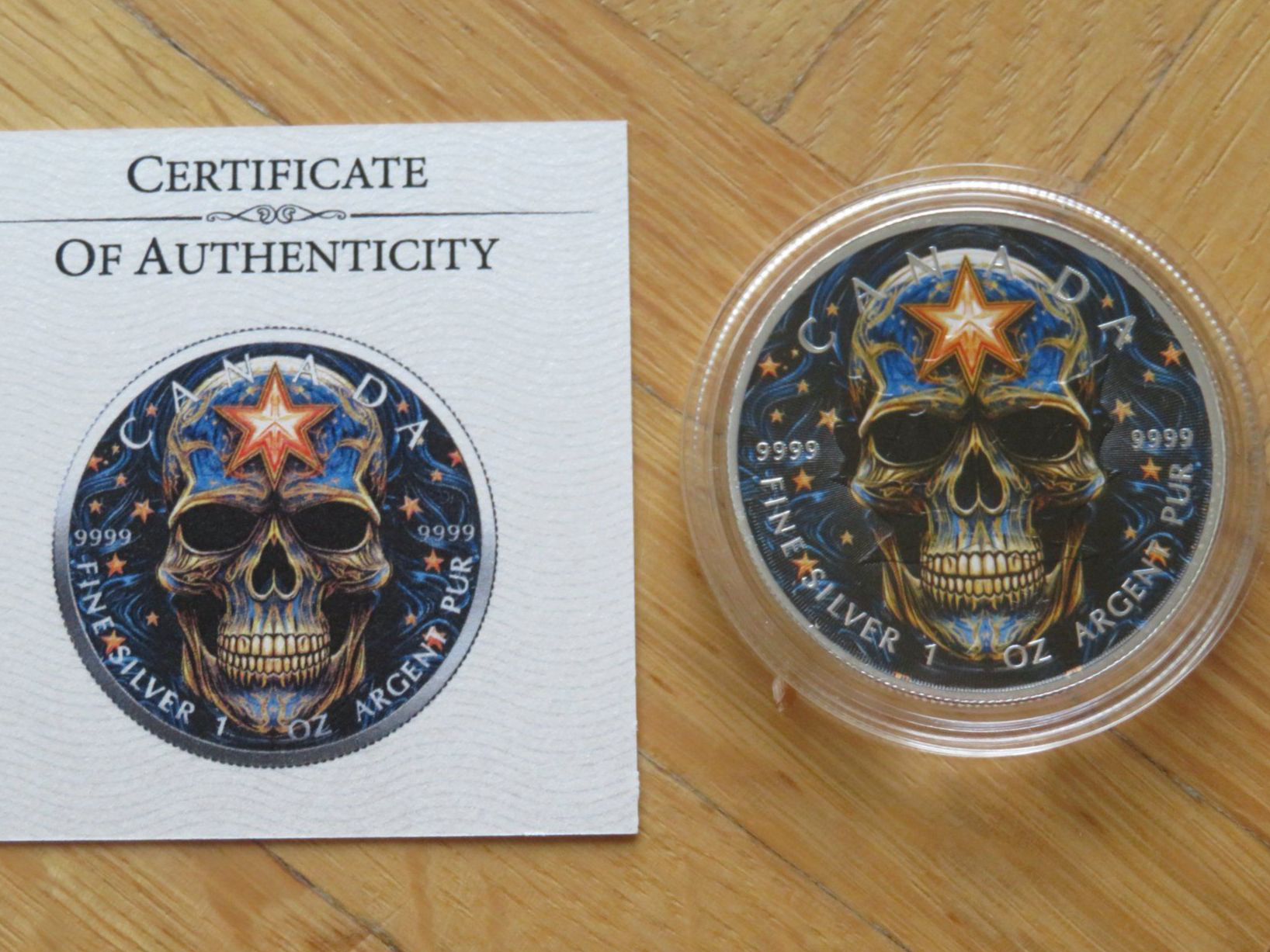 Alle Münzen: Magic Skull 2024 Maple Leaf 1 OZ SILBER -COLOR EDIT – Neu (gemäss Beschreibung) aus Wetzikon ZH von Nicki6 1