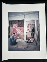 Originalfotografie Peter Ammon "Hans Erni im Atelier"