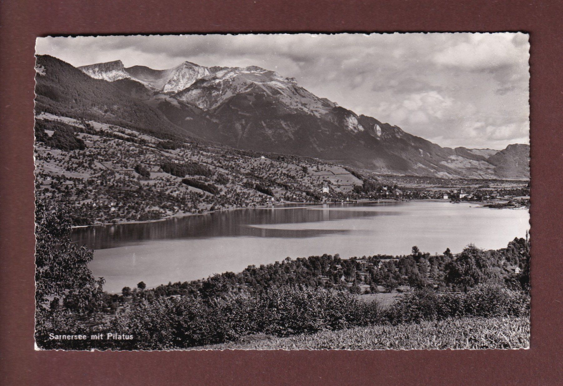 Ansichtskarten: SARNERSEE mit Pilatus - 1955 – Gebraucht aus Pully von nicecards-shop