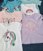 Lot de 6 T-shirts d'été pour fille, taille 110/116