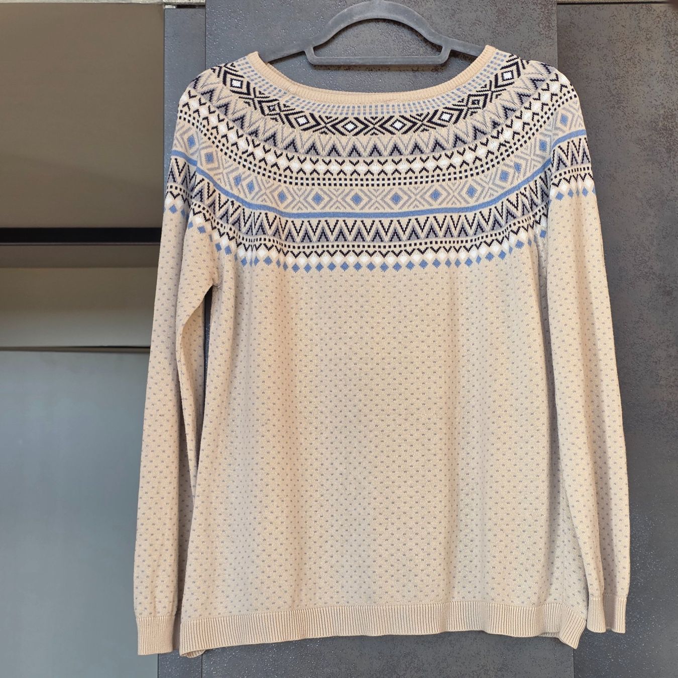 Pullover & Sweatshirts: 🐸 PULLOVER MIT SCHÖNEM WINTERMUSTER NORWEGER MUSTER M – Gebraucht aus Môtier (Vully) von Frogs 1