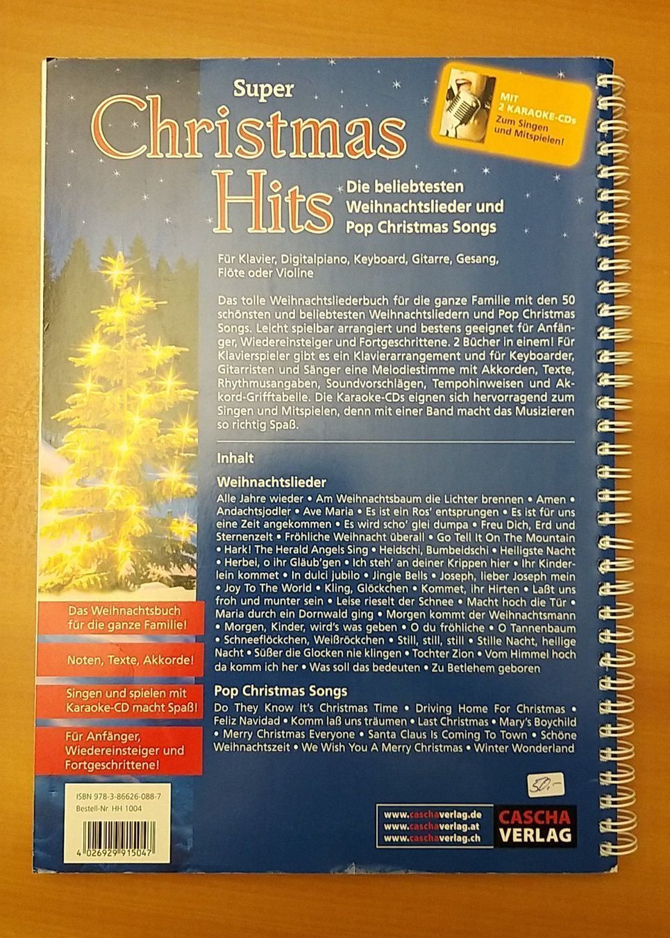 Musikinstrumente: Super CHRISTMAS HITS inkl. 2 KARAOKE-CD – Neu und originalverpackt aus Rotkreuz von CLASAX 2