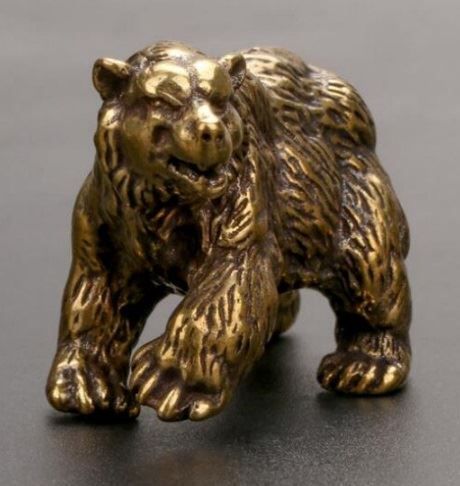 Statuette: Braun Bär Statue aus messing – Nuovo e nell'imballaggio originale da Uerkheim venduto da Kaufoption