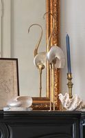 Sculpture d’oiseau en laiton doré et nautile. Années 70