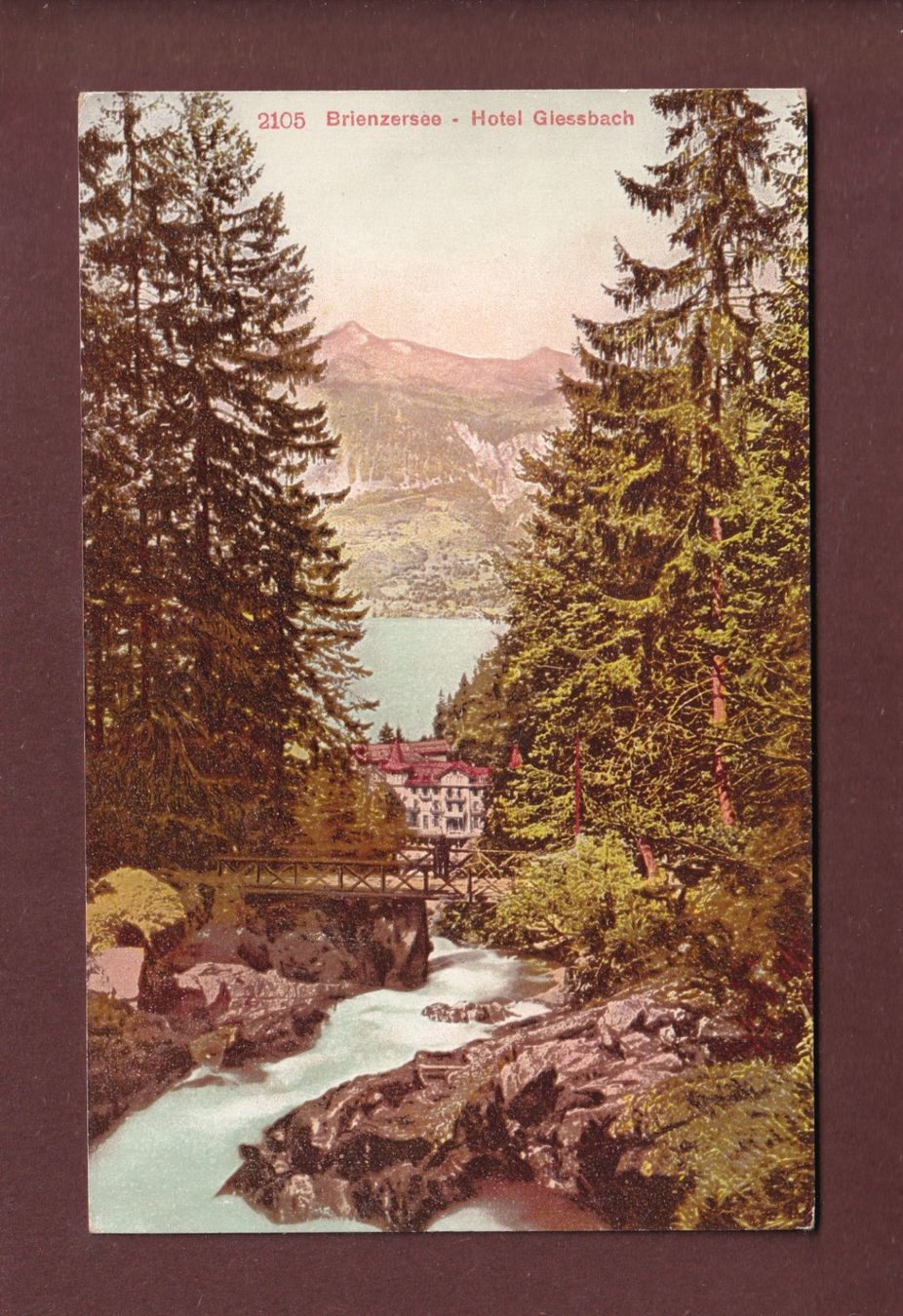 Ansichtskarten: Brienzersee - Hotel GIESSBACH – Gebraucht aus Pully von nicecards-shop